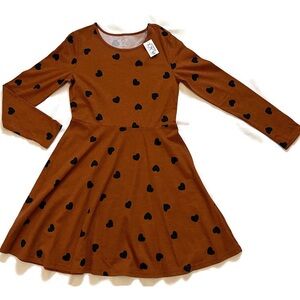 The Children's Place Brown Heart Print Dress